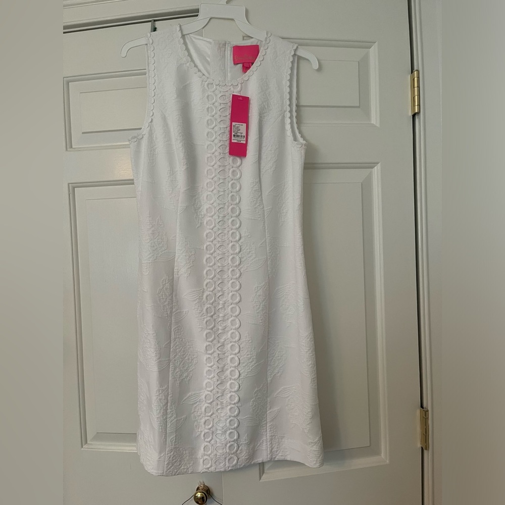 NWT Lilly Pulitzer Resort White Mila Stretch Shift Dress- Size 2